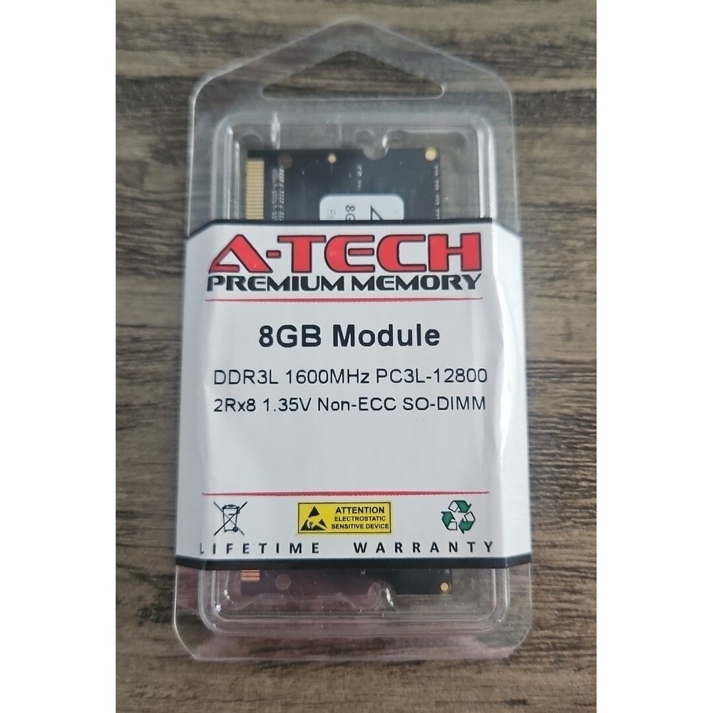 A-Tech 8GB PC3L-12800 Laptop Non-ECC SODIMM DDR3L 1600 MHz Memory RAM 2Rx8 1.35V